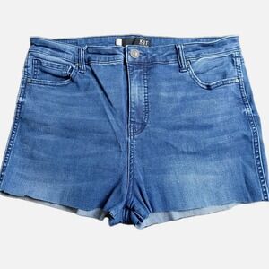 KUT from the Kloth Gidget Denim High-Rise Daisy Duke Style Shorts Women 32 #450C